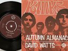 THE KINKS ALMANAC & DAVID WATTS NORWAY 45+PS 1967 MOD FREAKBEAT THE JAM WELLER