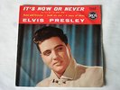 RARE FRENCH EP ELVIS PRESLEY/IT'S NOW OR NEVER/RCA 75.619/RARE BANDEAU ROUGE