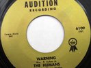 THE HUMANS Take A Taxi bw Warning 45 on AUDITION RARE GARAGE 60s PUNK