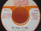 GREGORY ISAACS The Salary Is Thin ROOTS Records Single Reggae Lovers Rock 45 Vg+