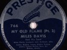 HEAR Jazz 78 rpm MILES DAVIS My Old Flame PRESTIGE 766 art blakey, sonny rollins