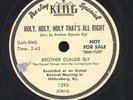 BROTHER CLAUDE ELY 'Holy Holy' 1954 Rockabilly Southern Gospel Promo 78 LISTEN
