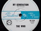 THE WHO - MY GENERATION B/W OUT IN THE STREET - OZ FESTIVAL LABEL 45 - 1966