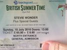 2 X Stevie Wonder Tickets, BST London Hyde Park, Sunday 10th July 2016