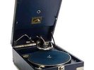Portable Gramophone:  HMV 101L, No. 1010017535, with No.4 soundbox, in blue case