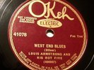 Electric Okeh 41075 Louis Armstrong Hot Five-West End Blues/Fireworks E+ beauty