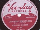 BLUES John Lee Hooker Hobo Blues & Crawlin Kingsnake Vee Jay 78 RPM From 1959