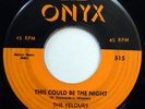 VELOURS 45 This Could Be The Night / Hands Across.. VG+}+ Doo Wop ORIG mg1030
