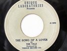 THE VALS-THE SONG OF A LOVER /COMPENSATION CHECK ON UNIQUE LABORATORIES ULTRA RA