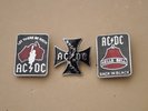 AC/DC metal Pin badges x 3 rock music band Angus Young  hells bell back in black