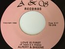 NM MODERN SOUL / BOOGIE / FUNK 45 / ALPERT & SHEENE / LOVE IS FIRST / A&S 319