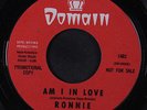 RONNIE & CRAYONS: Am I In Love 45 (dj) Oldies