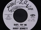 BOBBY BENNETT: Baby Try Me / Big New York 45 (dj, sl label wear) rare Soul