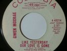 Gwen Mccrae - Like Yesterday Our Love Is Gone / Lead Me On 45 Columbia promo