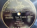 DONS   /  / FAUST le veau d'or DISQUE POUR GRAMOPHONE