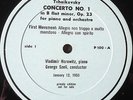VLADIMIR HOROWITZ / GEORGE SZELL Tchaikovsky Concerto No.1 12/1/1953 PRIVATE