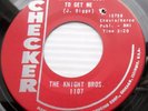 KNIGHT BROS soul 45 TEMPTATION BOUT TO GET ME SINKING LOW on VG++ CHECKER e8028