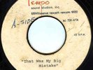 UNKNOWN FUNK SOUL ACETATE - THAT WAS MY BIG MISTAKE / NITTY GRITTY MUSIC