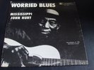 MISSISSIPPI JOHN HURT WORRIED BLUES CHESAPEAKE / PIEDMONT ORIGINAL PRESSING LP