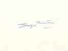 Sir George Martin - English Record Producer 'The Beatles' Hand Signed White Card