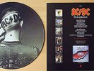 EX  AC/DC THE RAZOR'S EDGE VINYL PICTURE PIC DISC LP + BACKING CARD