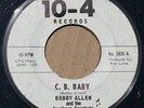 BOBBY ALLEN: C. B. BABY / GOLDEN GUITAR - RARE CRAZY ROCKABILLY 2 BREAKS 45rpm