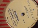 Louis Armstrong Confessing/st Louis Blues Hot Jazz Club 78 Record