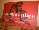 BATTIATO e ALICE IN TOUR CARTONATO STAND PROMOZIONALE ORIGINALE 70X120 CM OTTIMO