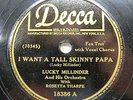 Rosetta Tharpe & Lucky Millinder & Orch. - DECCA 18386 - Tall Skinny Papa