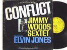 JIMMY WOODS SEXTET: CONFLICT contemporary LP / elvin jones, harold land MONO DG