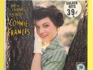 CONNIE FRANCIS   MY THANKS TO YOU VOL # 3   PS PIC PICTURE SLEEVE + EP RECORD