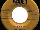 RICKY ROBINS If I'm A Fool 45 on ABBEY Rockabilly/Teen LISTEN