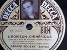 DECCA Gérard SOUZAY acc. piano Damase :  L'horizon chimérique gabriel Fauré Ex