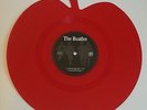 THE BEATLES LOVE ME DO & P.S. I LOVE YOU APPLE RED SHAPED VINYL RECORD MINT