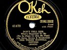 The THREE  BOSWELL SISTERS on E / E- 1930 Okeh 41470 - Don’t Tell Her