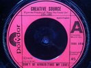 Creative Source - Don't Be Afraid (take My Love) b/w Pass The Feel in' On 7