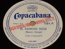 THE CHAMPS 1958 El Rancho Rock/Midnighter 10” VERY RARE  Promo 78 RPM Ex BRAZIL