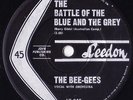BEE GEES 45: BATTLE OF THE BLUE & GREY/3 KISSES OF LOVE AUSSIE LEEDON  POOR 1963