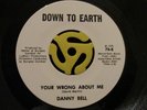 SWEET SOUL 45-Danny Bell-Call On Me / Your Wrong About Me-Down To Earth M- HEAR