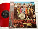 BEATLES SGT.PEPPERS JAPAN ORIGINAL 1982 UK CUTTING LIMITED MONO RED VINYL W/OBI