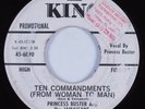 Reggae 45 PRINCESS BUSTER & JAMAICANS Ten Commandments (From Woman..) KING HEAR