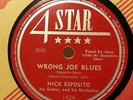 NICK ESPOSITO Wrong Joe Blues/Back Fat Boogie 4 STAR 1424 EE-/E 78RPM HEAR