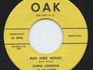 Hear- Rare Rockabilly Original 45- Glenn Johnson/Acorns- Run Here Honey- Oak- M-