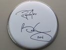 Roger Taylor & Brian May Signed Drum Skin Queen Autograph Music Memorabilia COA