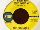 THE ENDEAVORS Rare Funk Soul 45 I KNOW YOU DON'T WANT ME  STOP