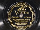 78 RPM --  Novelty Orchestra (Ray Noble) Puzzle Record, Victor 22745, V+ Jazz