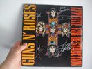 GUNS N ROSES FULLY SIGNED IN SILVER PAINT PEN USA APPETITE FOR DESTRUCTION LP