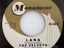 VG++ DOO WOP 45 / THE VELVETS / LANA / LAUGH / MONUMENT 448