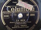 78 RPM CHARLES TRENET La Mer COLUMBIA DF 3096 / worldwide shipping 7.8$