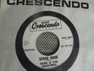 RARE GARAGE SURF HOT ROD 45 rpm GENE & ESQUIRES on CRESCENDO lb SPACE RACE Mint